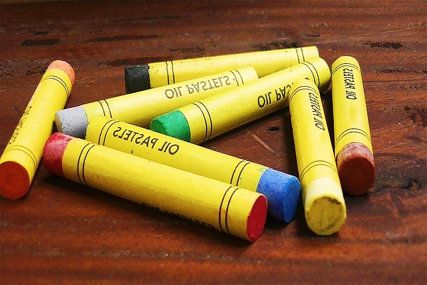 How to use oil pastels - Gathered