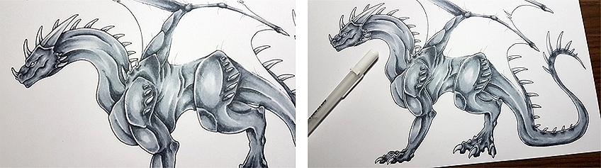 How to Draw Dragons Step 12