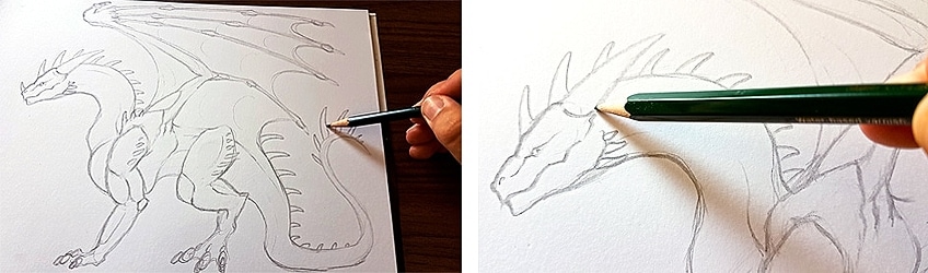 How to Draw a Dragon Step by Step and Scale by Scale | Skillshare Blog