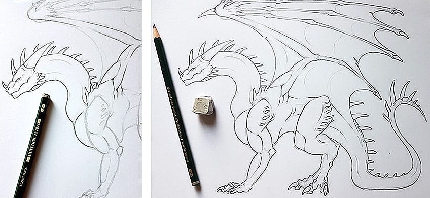 How to Draw Dragons Step 6