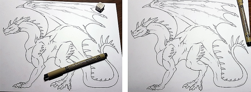 how to draw a dragon step by step for beginners on paper easy