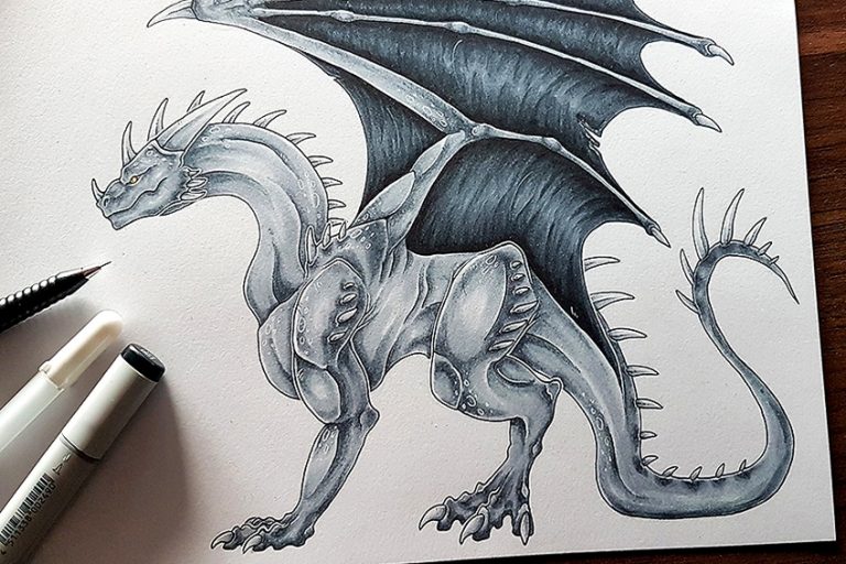How to Draw a Dragon – Instructions for Easy Dragon Drawing