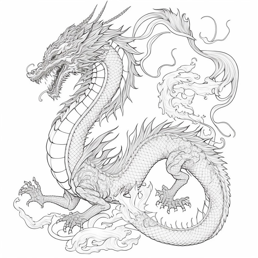 drawing of a dragon