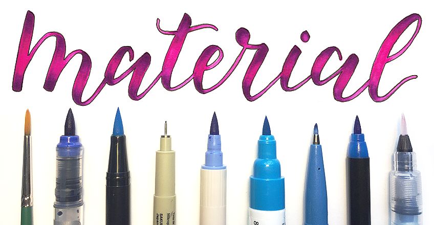 Hand Lettering Tools and Materials