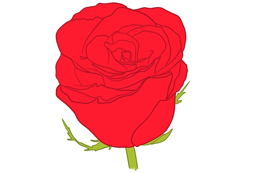 Easy, Step-by-step Rose Drawing for Kids - Really Easy Drawing Tutorial