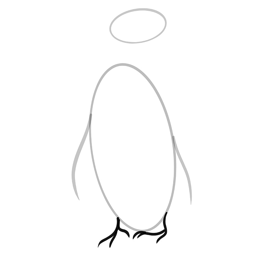 Easy Penguin Drawing Step 04