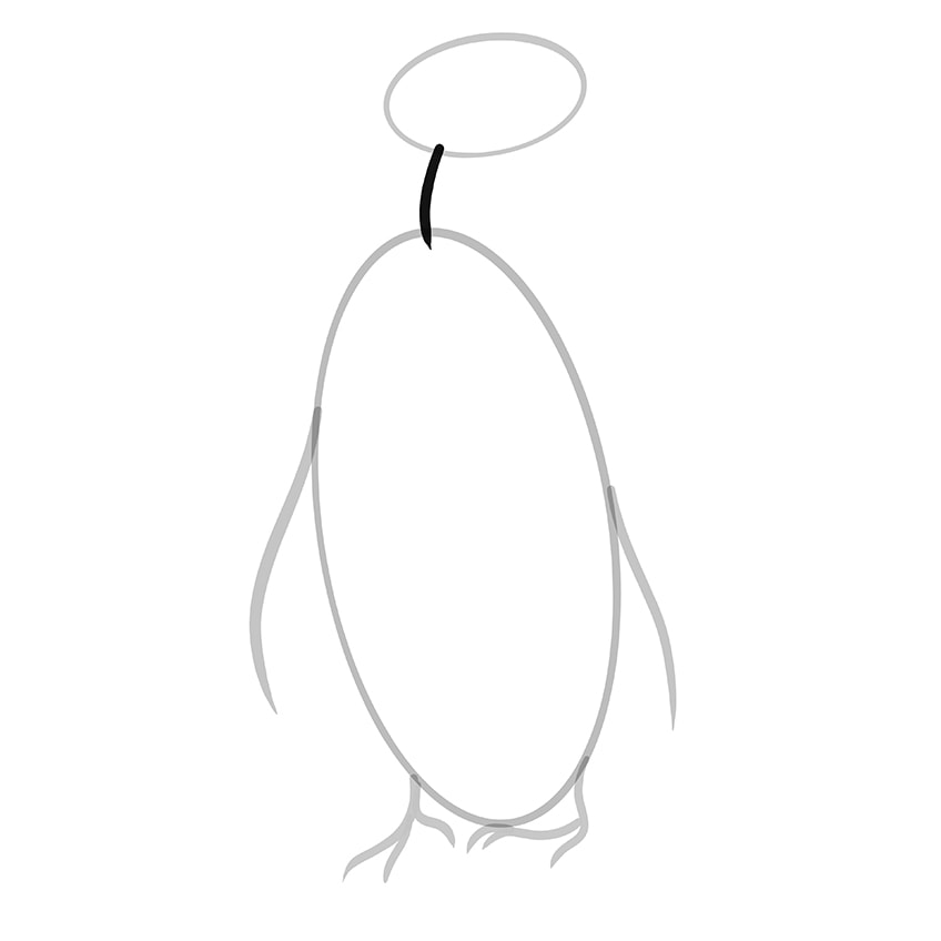Easy Penguin Drawing Step 05