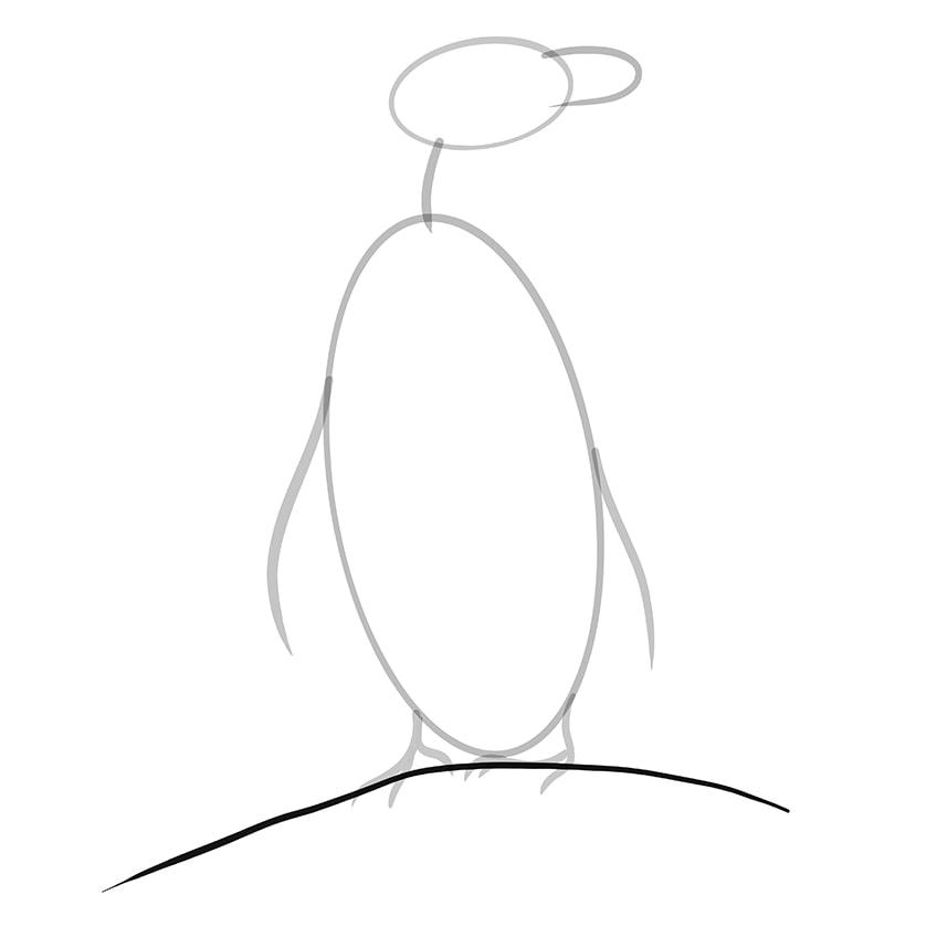Easy Penguin Drawing Step 07
