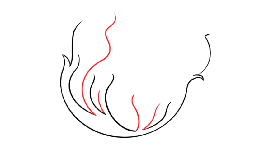 Fire Drawing Step 4a