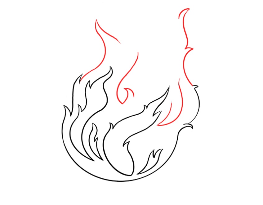Fire Drawing Step 5a