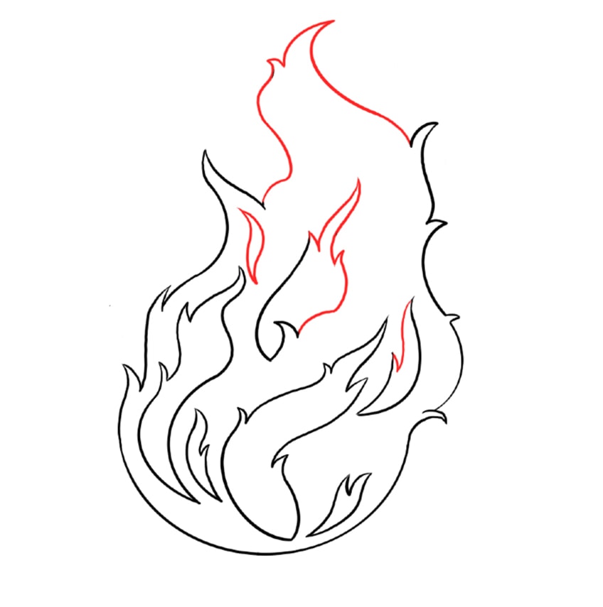 fire sketch