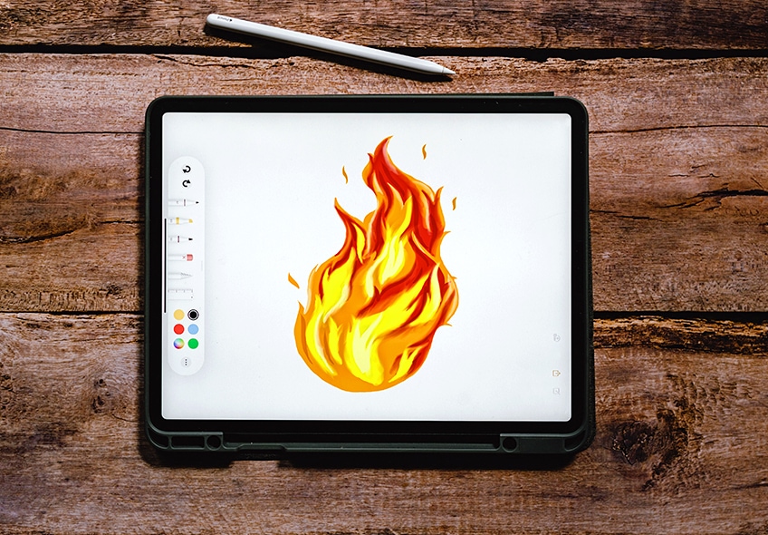fire drawing easy