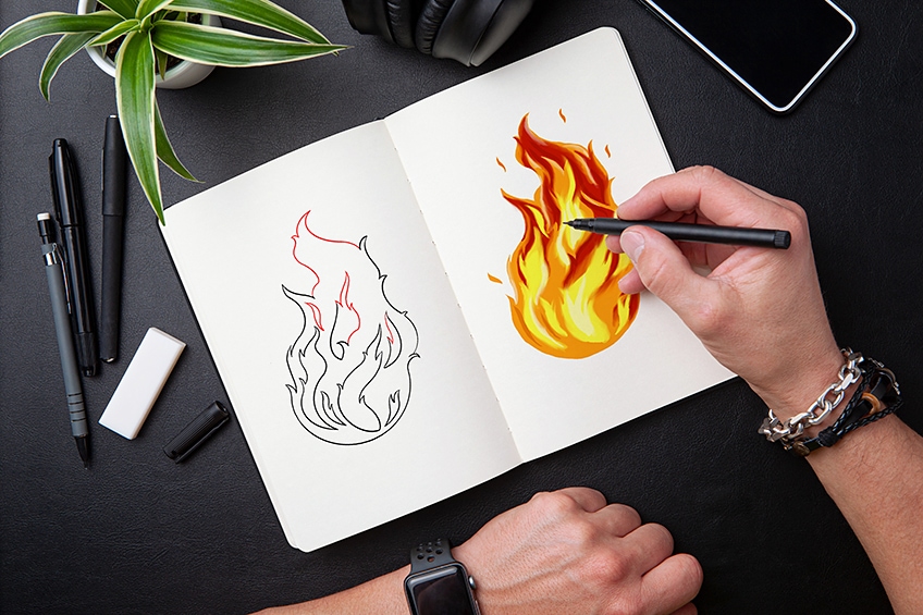 How to Draw Flames