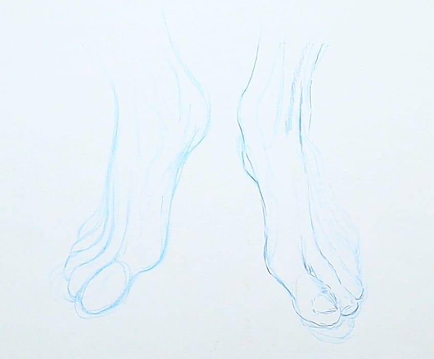 feet drawing 11