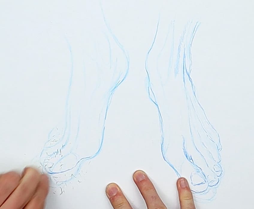 feet drawing 15
