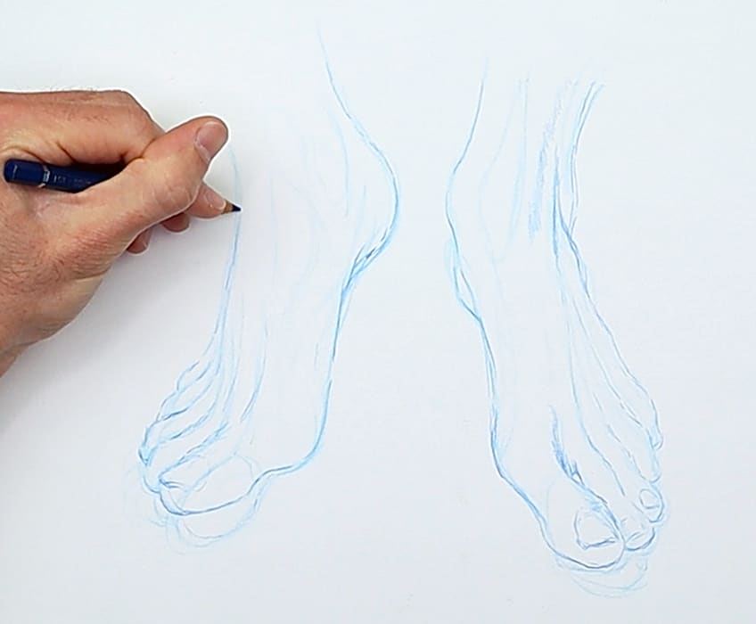 feet drawing 17