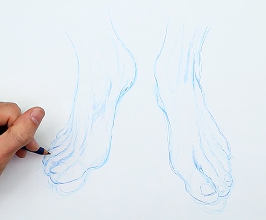 feet drawing 20
