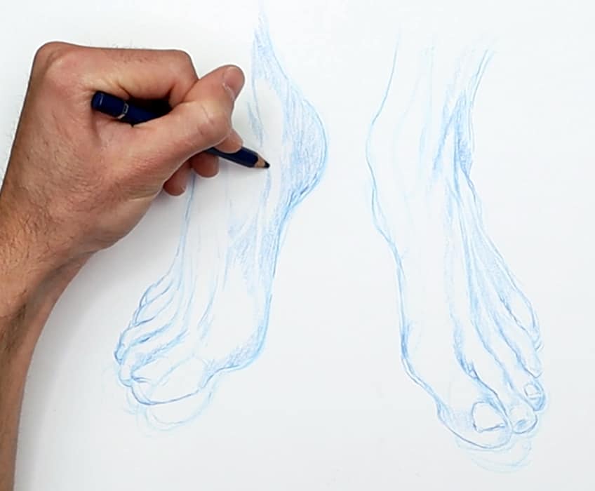 feet drawing 25
