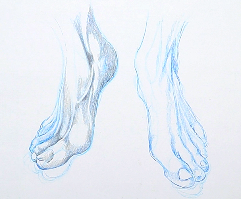 feet drawing 34