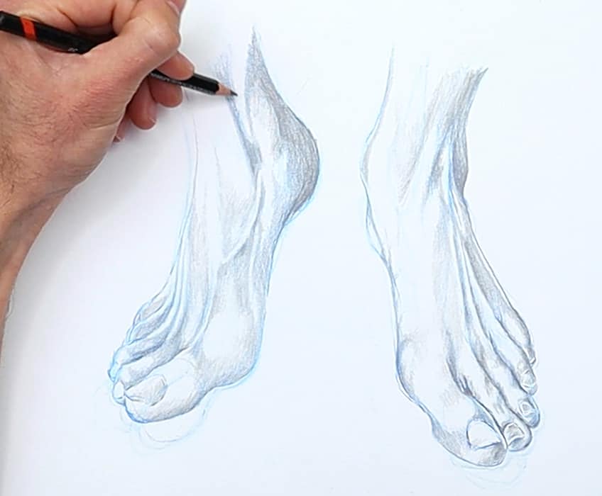 feet drawing 46