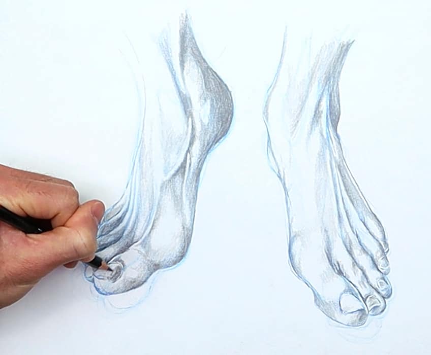 feet drawing 49