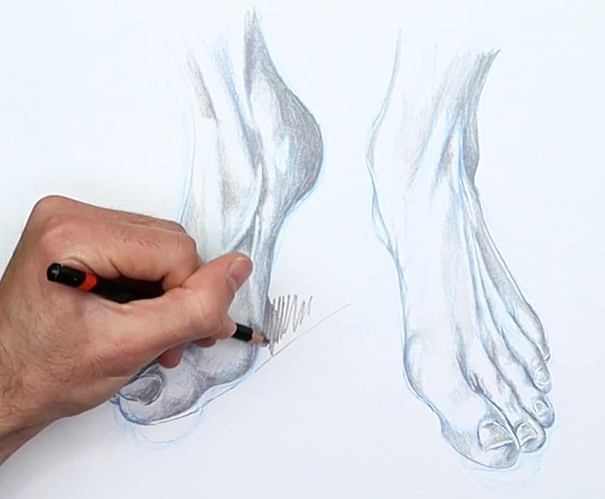 feet drawing 54
