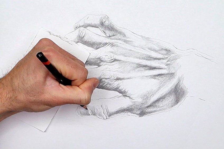 how to draw a realistic hand