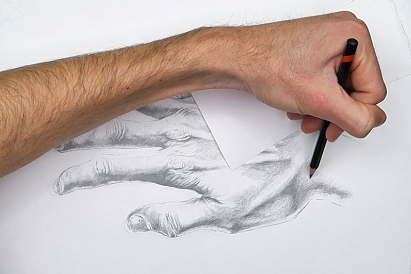 how to draw a realistic hand