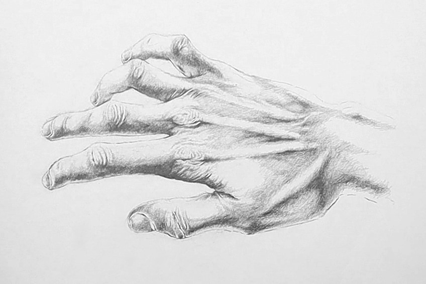 how to draw a realistic hand