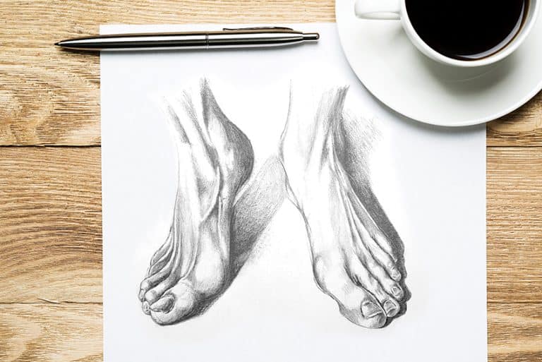 How to Draw Feet – Feet Drawing Tutorial in 8 Steps