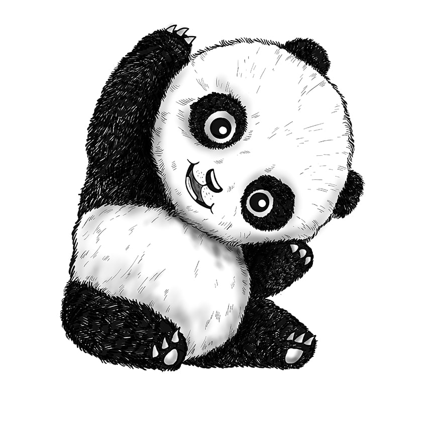 How to draw panda 