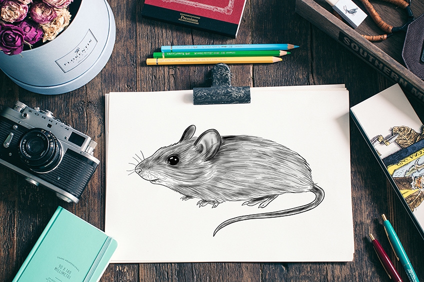 How to Draw a Mouse - A Beginner's Mouse Drawing Tutorial