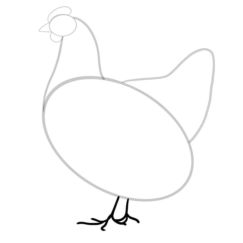 chicken drawing 7