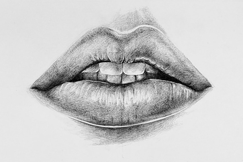 drawing of lips 34