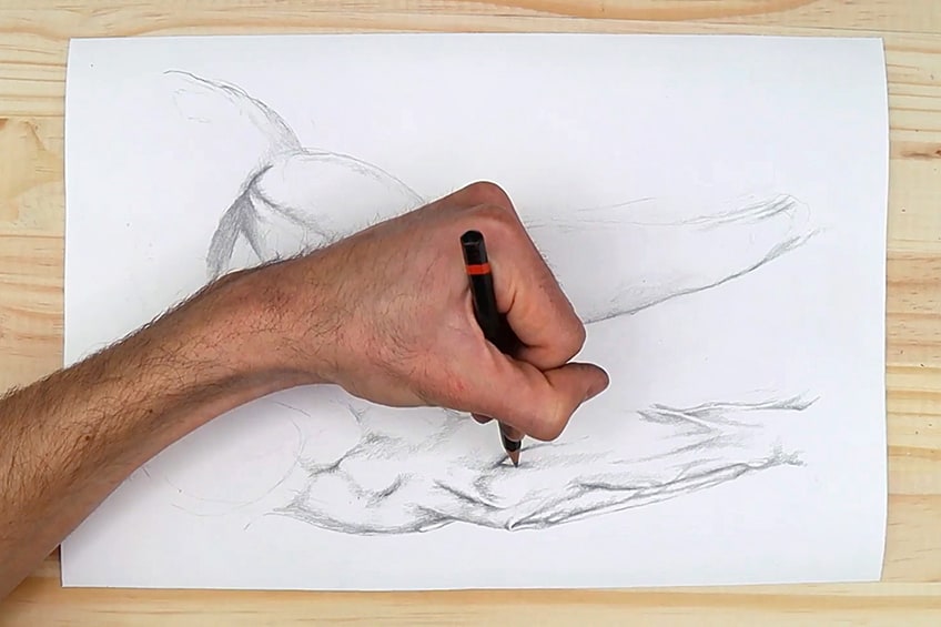 flexing arm drawing 19