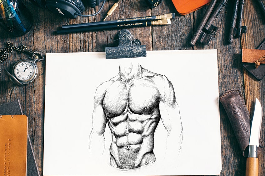 how to draw abs