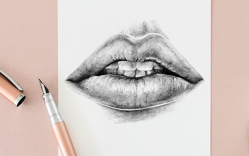 how to draw lips