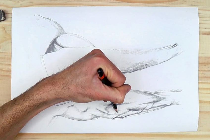 how to draw muscular arms 27