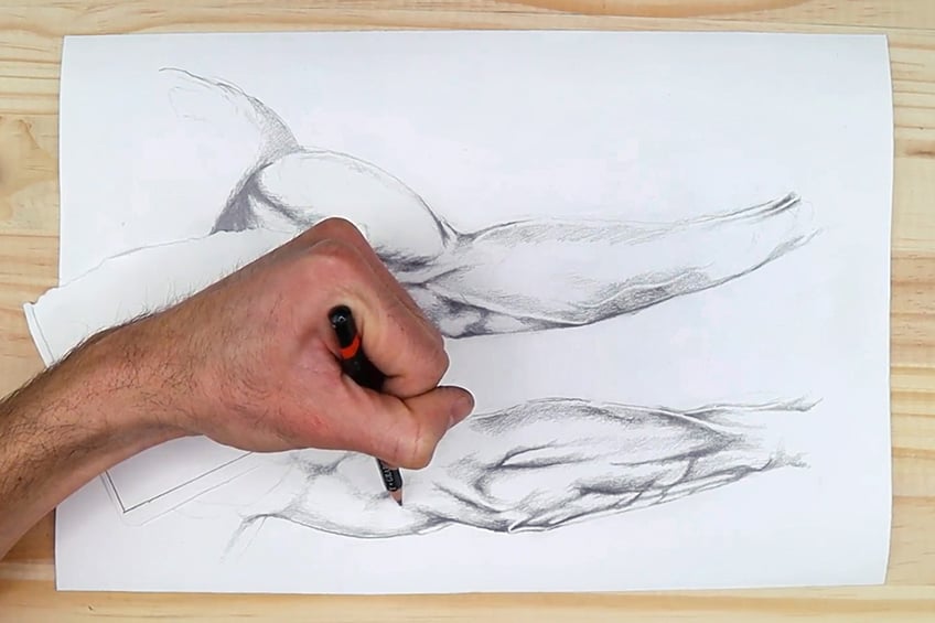 how to draw muscular arms 28