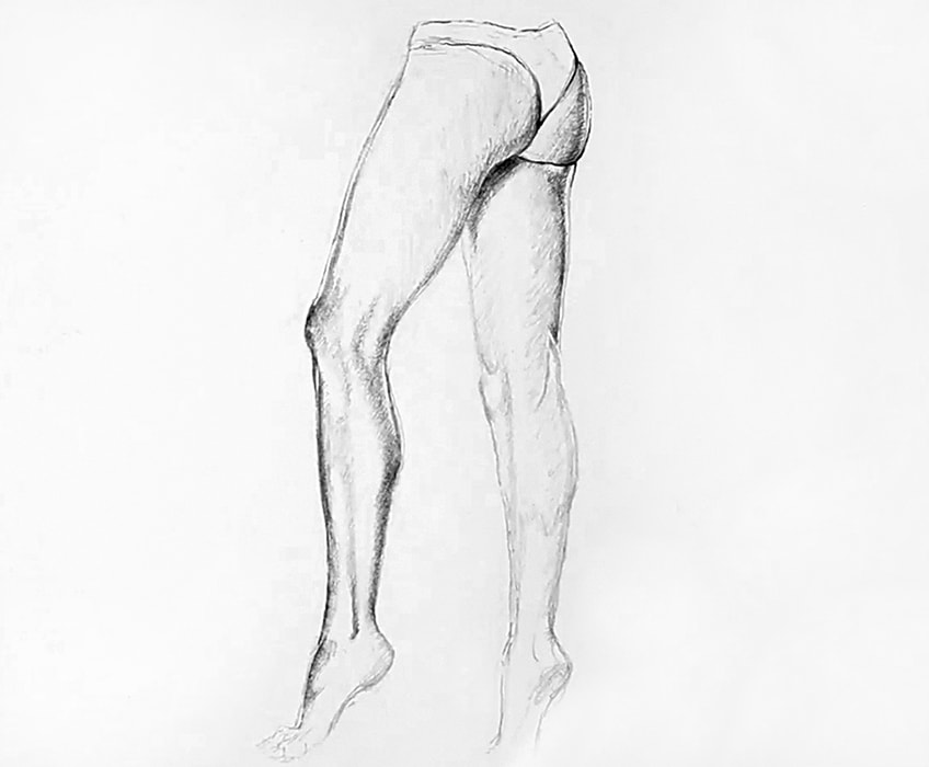 legs anatomy drawing 54