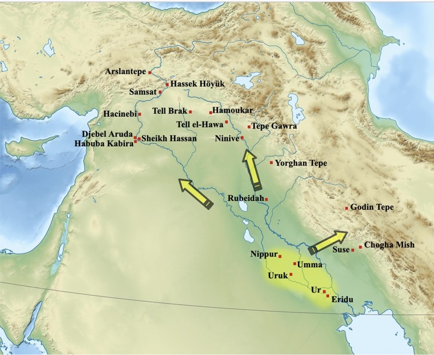 Ancient Mesopotamian Arts Map