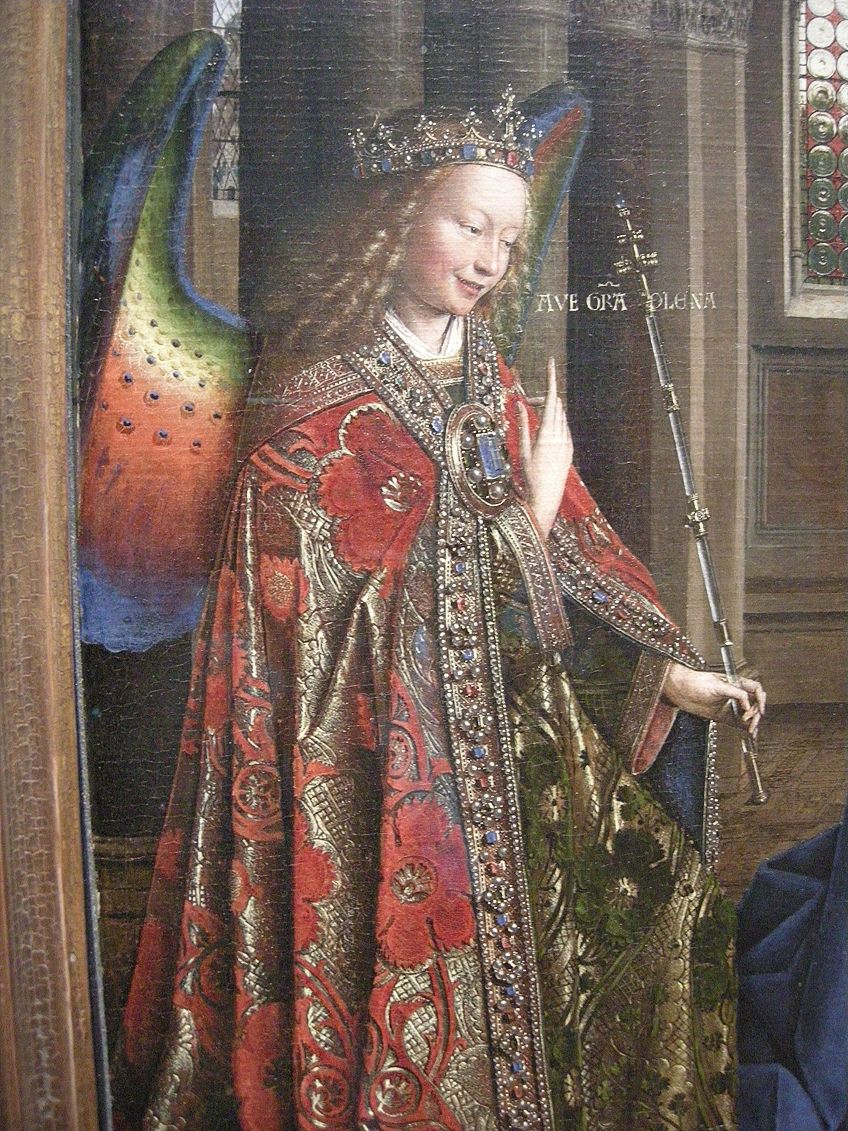 Detail of Jan van Eyck The Annunciation
