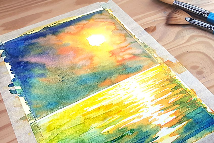 Easy Watercolor Scenery