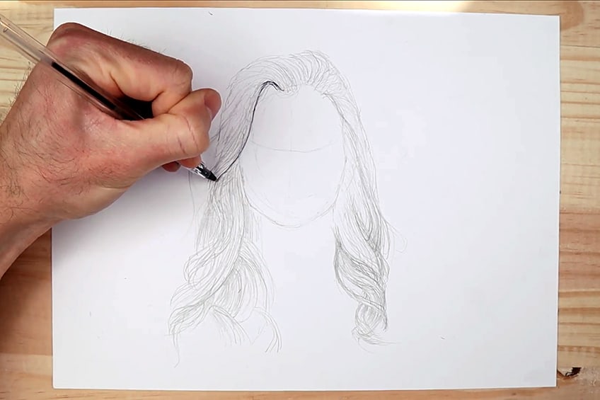 hair drawing 06