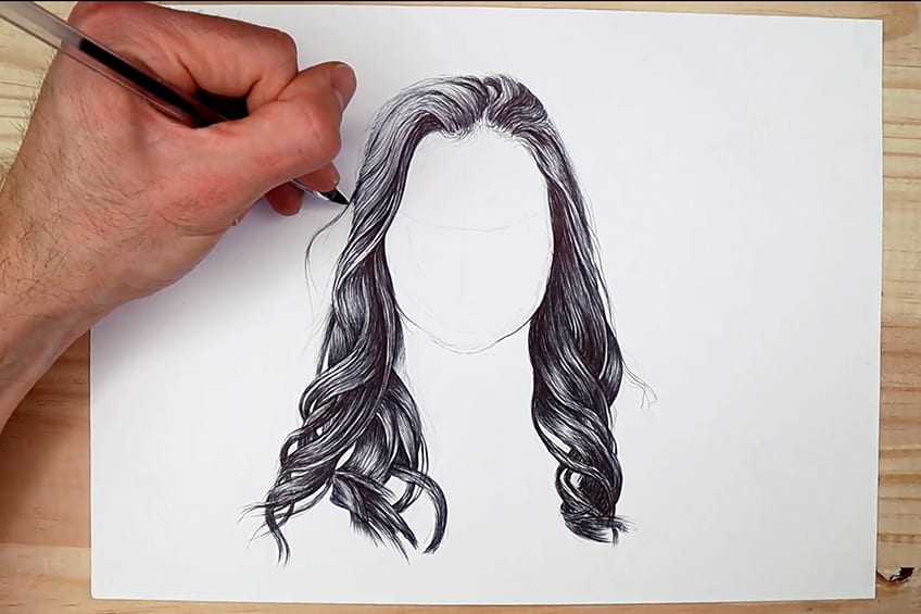How to Draw Hair - Learn How to Create an Easy Hair Drawing