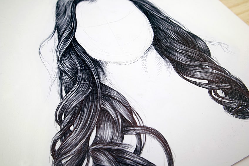 How to Draw an Anime Girl in Side Profile with Curly Hair and a