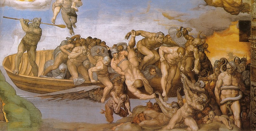 Detail of The Last Judgement Michelangelo