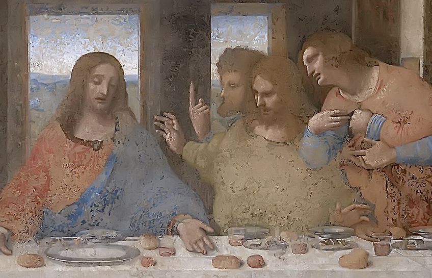 Detail of The Last Supper Da Vinci