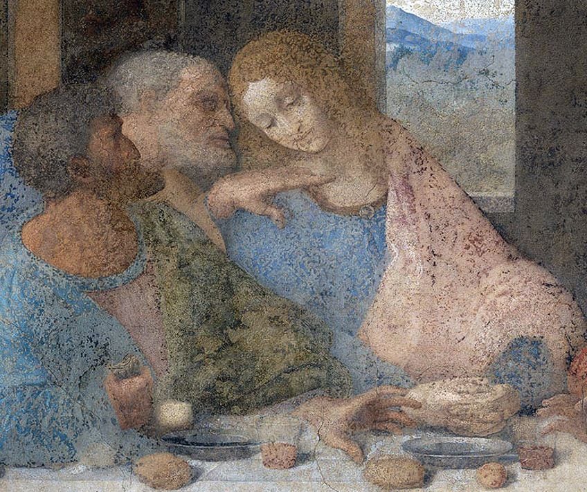 Detail of The Last Supper Leonardo da Vinci