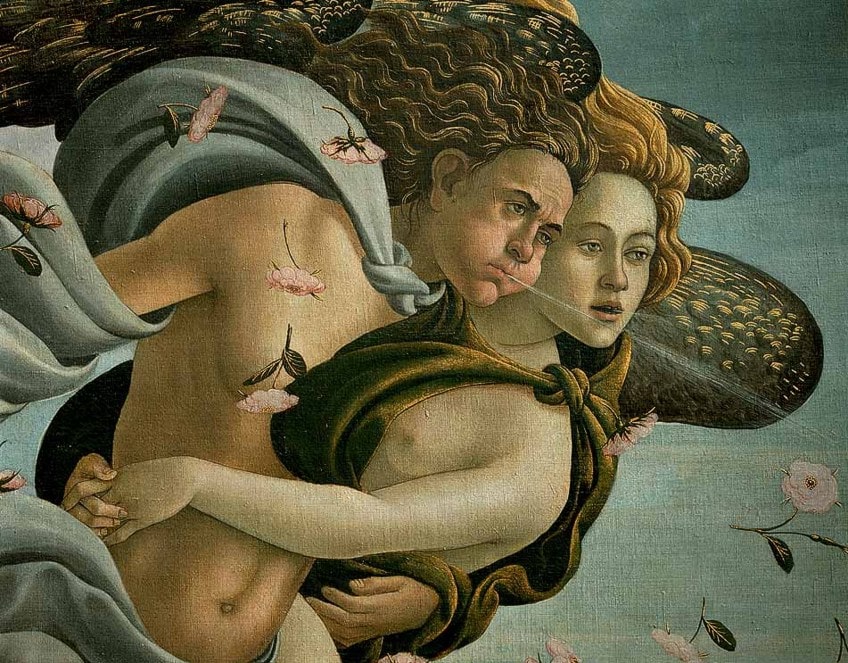 Detail of the Birth of Venus Painting